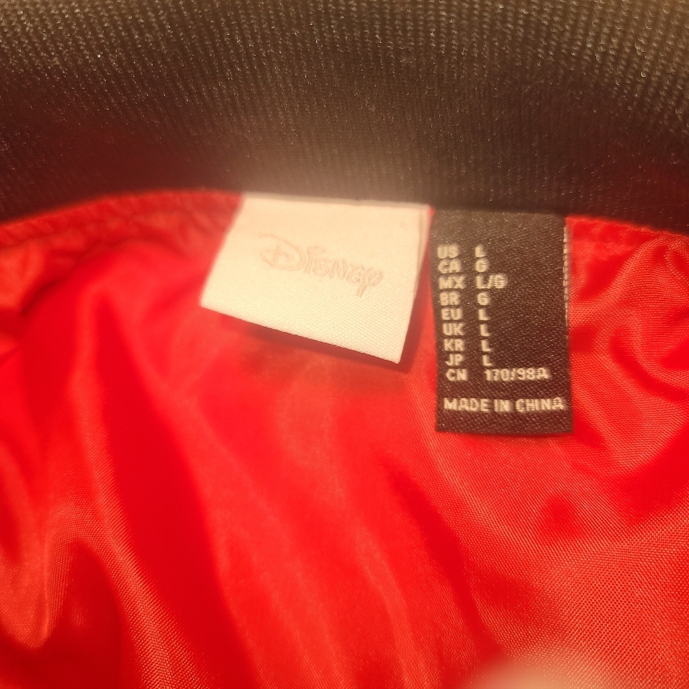 Disney Mickey Mouse Red Varsity Bomber Jacket Women's Size Large - Picture 6 of 10